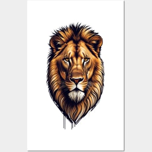 Lion Face Printed Posters and Art